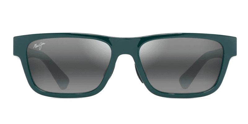 MauiJimKeola628SunglassesShinyDarkGreenwithNeutralGreyLensesfront