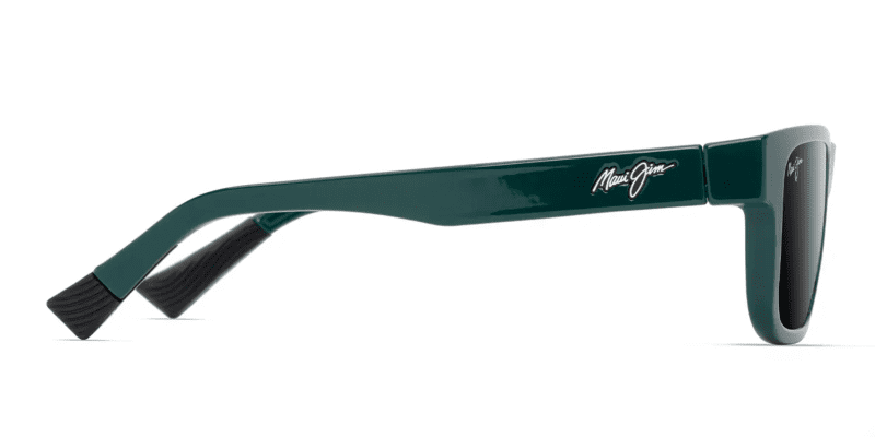 MauiJimKeola628SunglassesShinyDarkGreenwithNeutralGreyLensesside