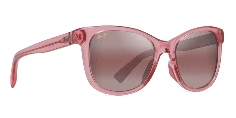 MauiJimKiopa a671SunglassesShinyTransparentpinkwithmauiRoselensescorner