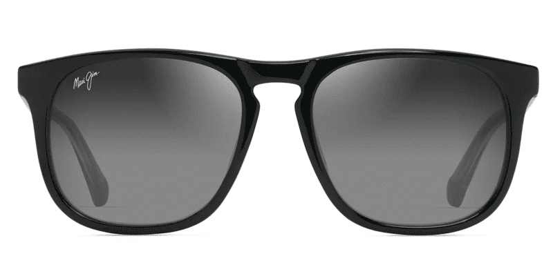 MauiJimKupa a641SunglassesShinyBlackTransLightGreywithNeutralGreyFront