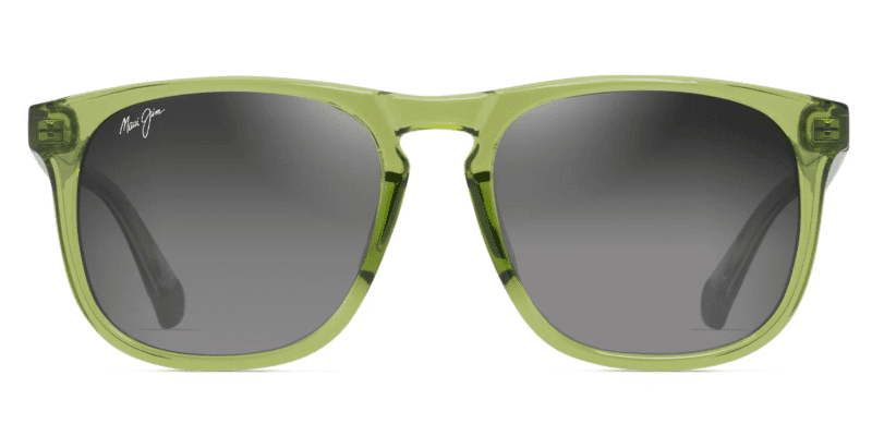 MauiJimKupa a641SunglassesShinyTransGrassGreenwithNeutralGreyFront