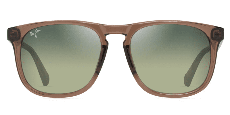 MauiJimKupa a641SunglassesShinyTransLightBrownwithMauiHTLensesfront