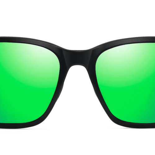 MauiJimLehiwa648Sunglasses MatteBlackwithMauiGreenfront