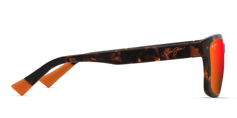 MauiJimLehiwa648Sunglasses MatteDarkHavanawithHawaiiLavalensesSide