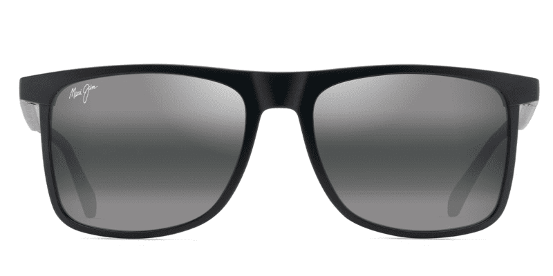 MauiJimMakamae619SunglassesMatteBlackwithNeutralGreylensesfront