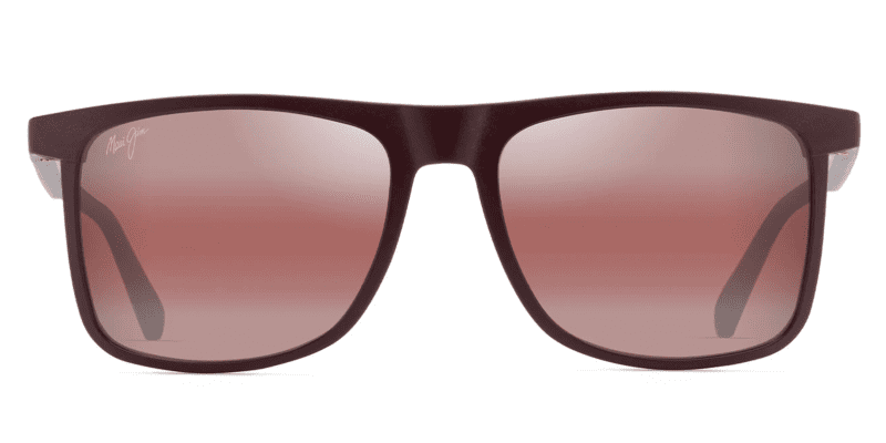 MauiJimMakamae619SunglassesMatteBurgundywithMauiRoselensesfront