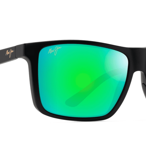 MauiJimMamalu610MatteBlackSunglasseswithMauiGreen