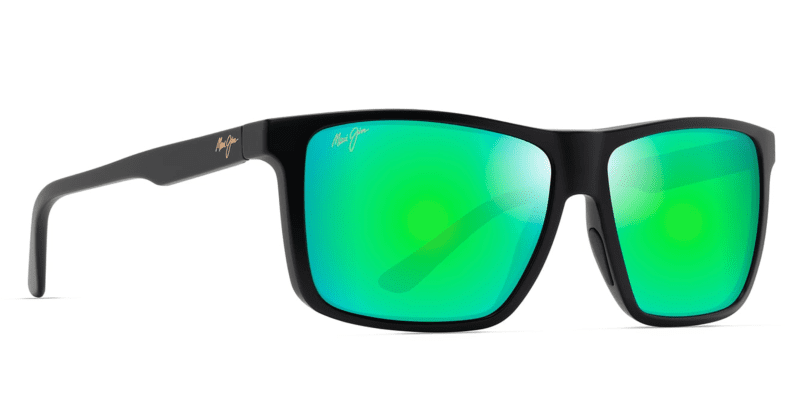 MauiJimMamalu610MatteBlackSunglasseswithMauiGreen