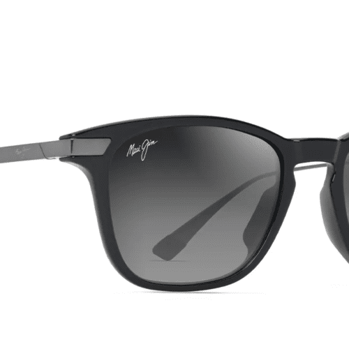 MauiJimMana Olana623SunglassesShinyBlackwithGunmetalwithNeutralGreycorner