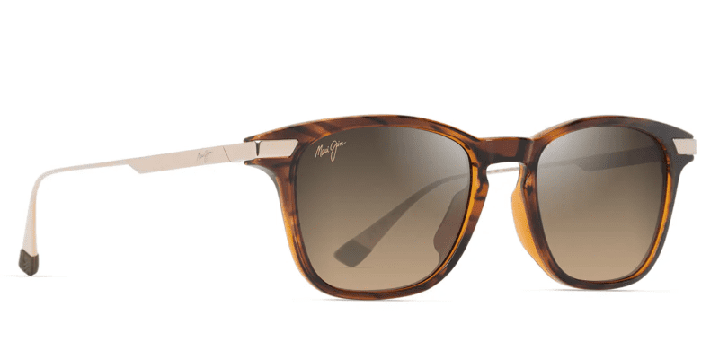 MauiJimMana Olana623SunglassesShinyDarkHavanaGoldwithHCLBronzecorner