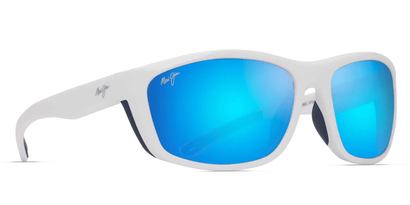 MauiJimNU ULANDING869SunglasseswhitewithBlueHawaiilensescorner