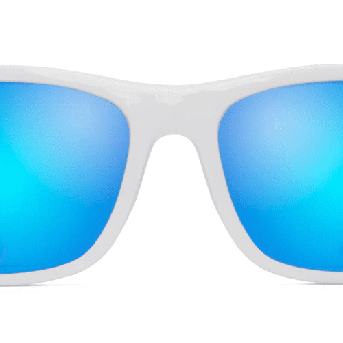 MauiJimNU ULANDING869SunglasseswhitewithBlueHawaiilensesfront