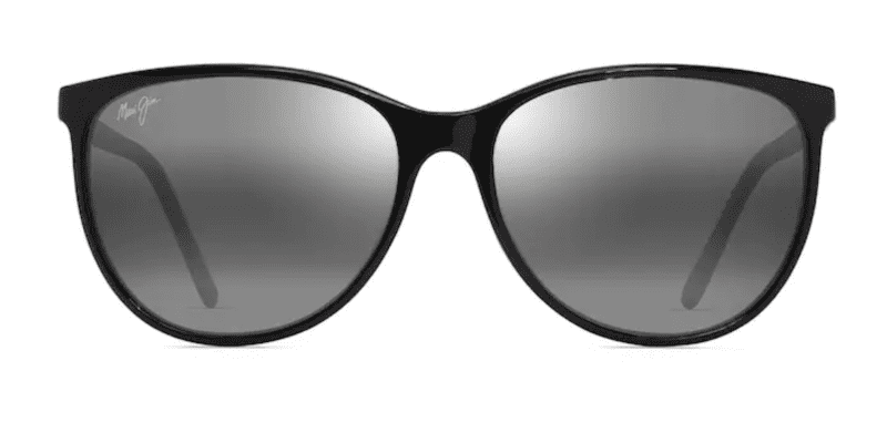 MauiJimOcean723SunglassesShinyBlackNeutralGreyFront