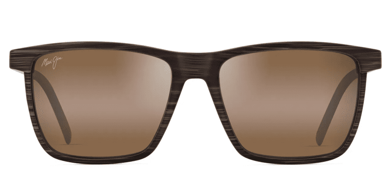 MauiJimOneWaySunglassesBrownStripewithHCLBronzefront