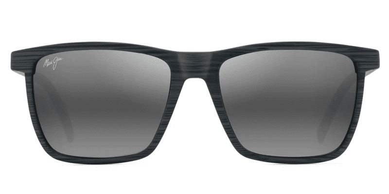 MauiJimOneWaySunglassesGreyStripewithNeutralGreyFront