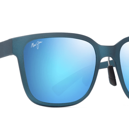 MauiJimPauele660AsianFitSunglasssesMatteTealBluewithBlueHawaiiLensescorner