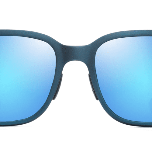 MauiJimPauele660AsianFitSunglasssesMatteTealBluewithBlueHawaiiLensesfront