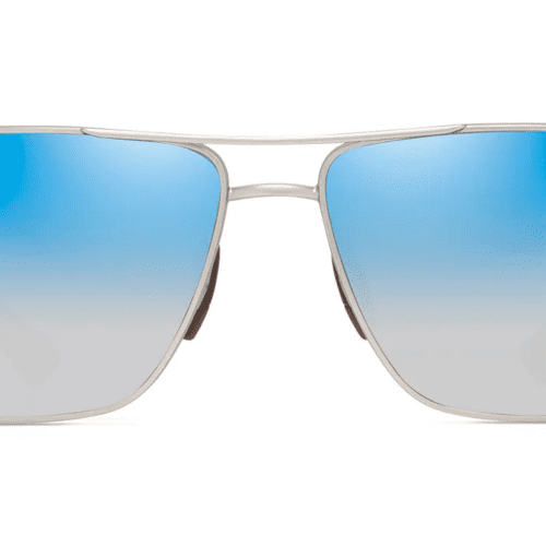 MauiJimPiha621SunglassesMatteSilverBrownwithDualMirrorBluetosilverensesfront