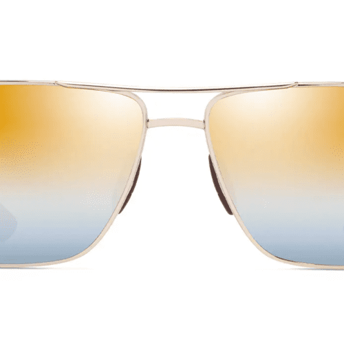 MauiJimPiha621SunglassesShinyGoldBurgundywithDualmirrorGoldtoSilverlensesFront