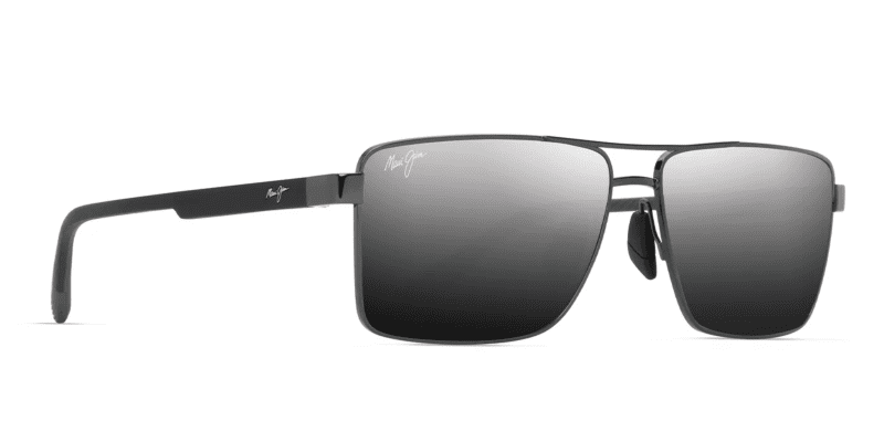 MauiJimPiha621SunglassesShinyGunmetalBlackwithDualMirrorSilvertoBlacklensescorner