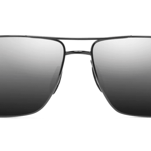 MauiJimPiha621SunglassesShinyGunmetalBlackwithDualMirrorSilvertoBlacklensesfront