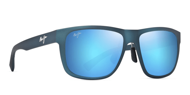 MauiJimPuakea670SunglasssesMatteTeal BluewithBlueHawaiiLenses