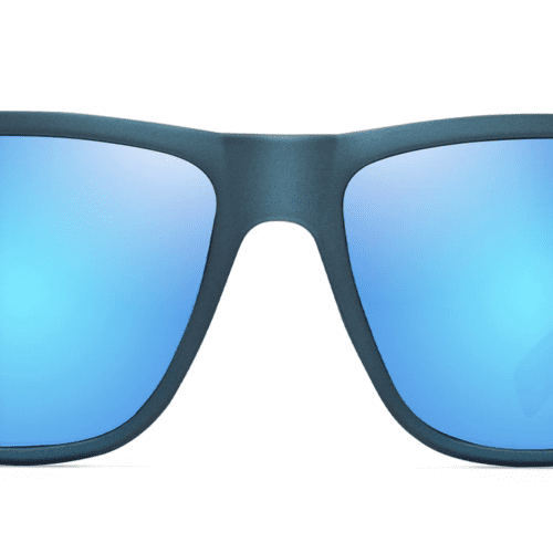 MauiJimPuakea670SunglasssesMatteTeal BluewithBlueHawaiiLensesfront