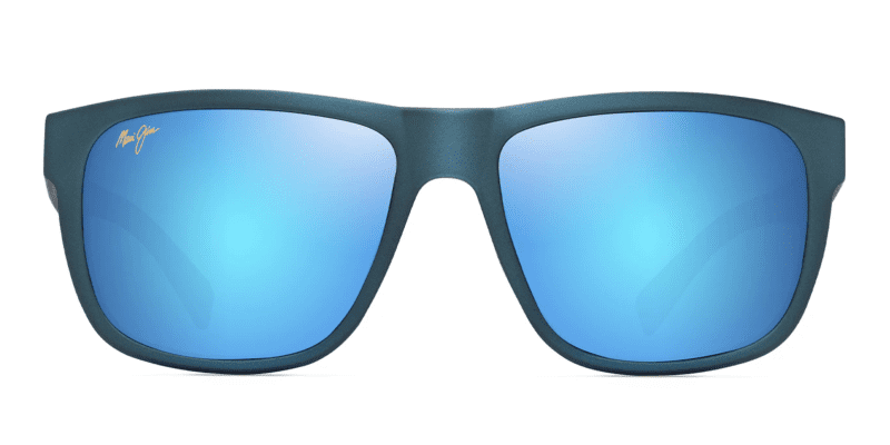 MauiJimPuakea670SunglasssesMatteTeal BluewithBlueHawaiiLensesfront