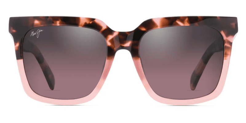 MauiJimRooftop898SunglassesPinkTortoisewithPinkandMauiRoseLensesFront