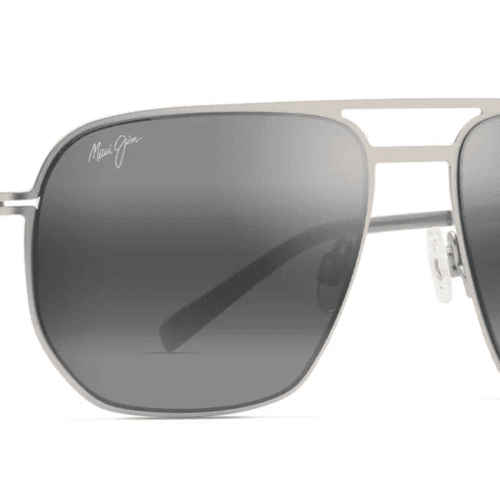 MauiJimShark sCove605SunglassesTitaniumwithNeutralGrey