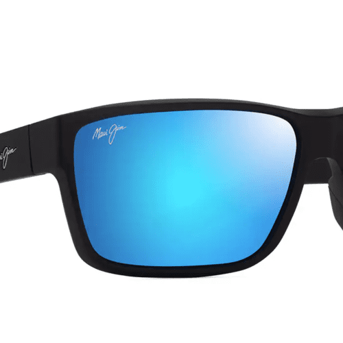 MauiJimUila661SunglassesMatteBlackwithBlueHawaiilensescorner