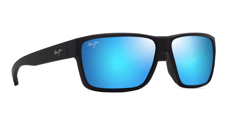 MauiJimUila661SunglassesMatteBlackwithBlueHawaiilensescorner