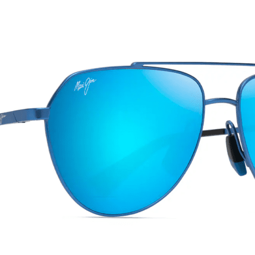 MauiJimWaiWai634SunglassesMatteTransparentBluewithBlueHawaiiLensescorner