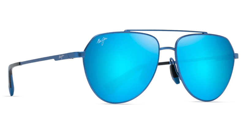 MauiJimWaiWai634SunglassesMatteTransparentBluewithBlueHawaiiLensescorner