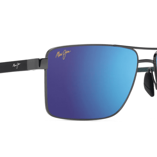 Maui Jim Piha Sunglasses Custom Gunmetal with Blue Hawaii