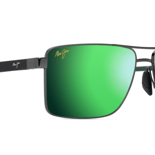 Maui Jim Piha Sunglasses Custom Gunmetal with Maui Green