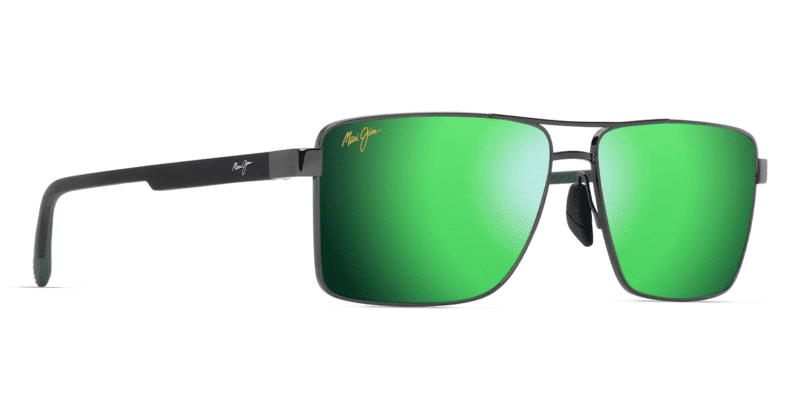 Maui Jim Piha Sunglasses Custom Gunmetal with Maui Green