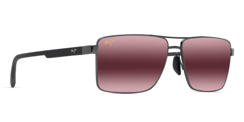 Maui Jim Piha Sunglasses Custom Gunmetal with Maui Rose