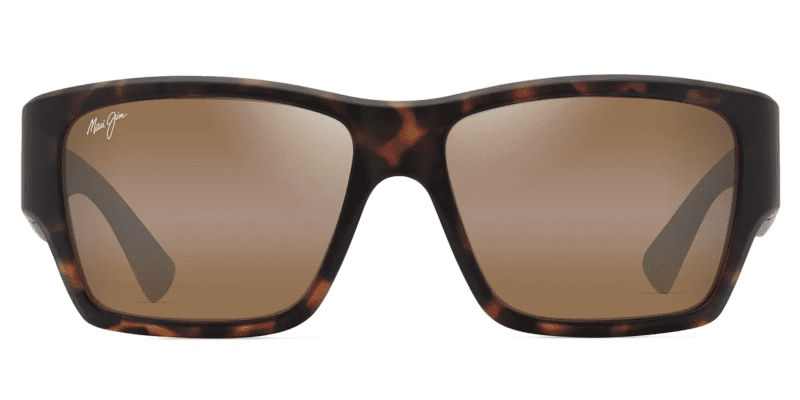 MauijimKa olu614SunglassesMatteDarkHavanawithHCLbronzelensesfront