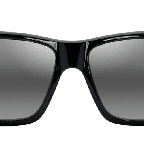 MauijimKa olu614SunglassesShinyBlackwithNeutralgreylensesfront