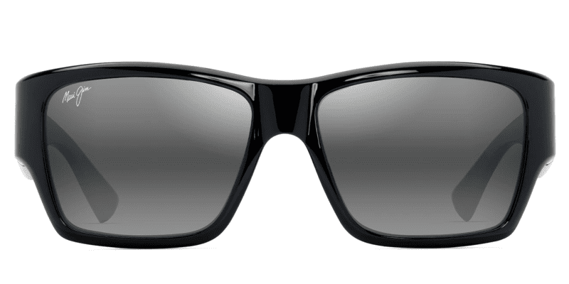 MauijimKa olu614SunglassesShinyBlackwithNeutralgreylensesfront