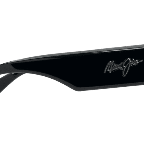 MauijimKa olu614SunglassesShinyBlackwithNeutralgreylensesside