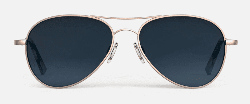 RandolphAmeliaSatinSunglassesRoseGoldSlateFront