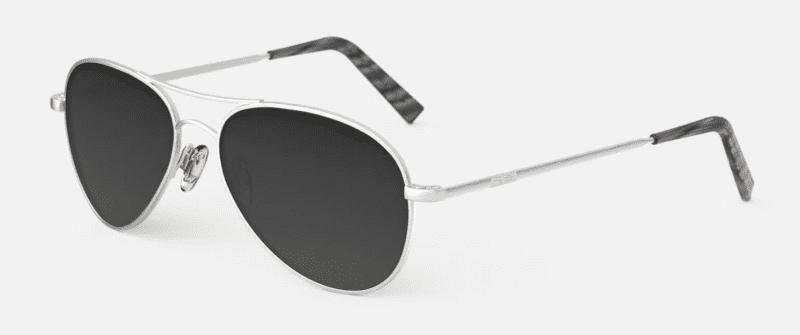 RandolphAmeliaSatinSunglassesSilverCoastalGrayCorner