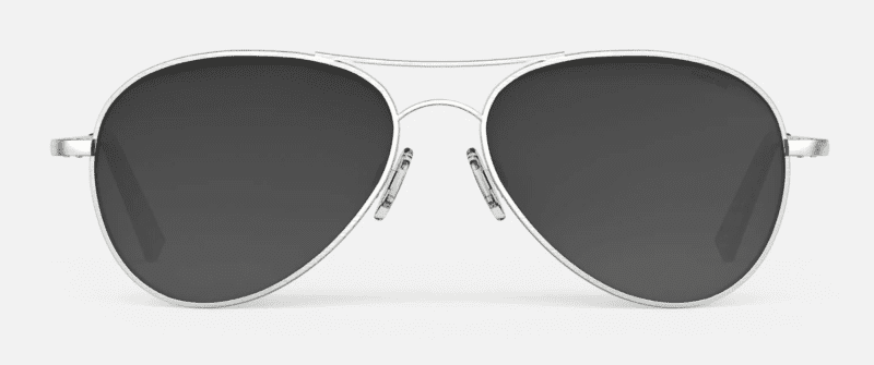 RandolphAmeliaSatinSunglassesSilverCoastalGrayFront