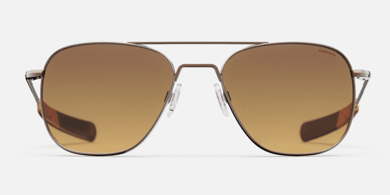 RandolphAviatorHolidayCollectionSunglasses22kChocolateGoldCapeSandlensesfront