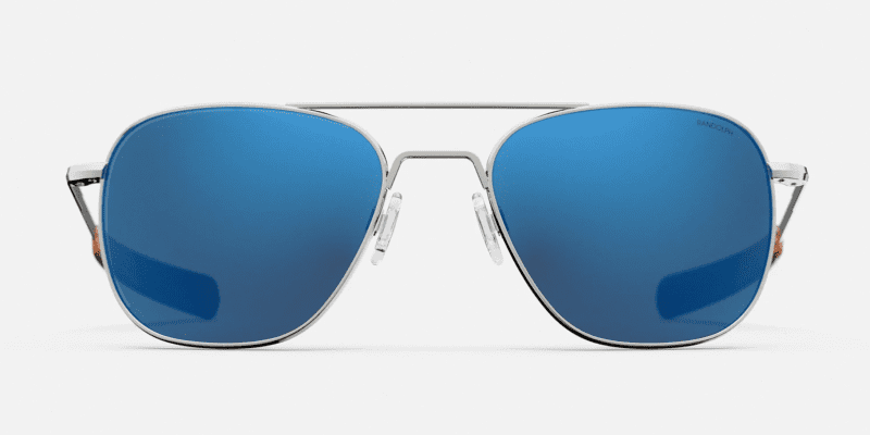 RandolphAviatorHolidayCollectionSunglassesGunmetalwithatlanticBluelensesfront