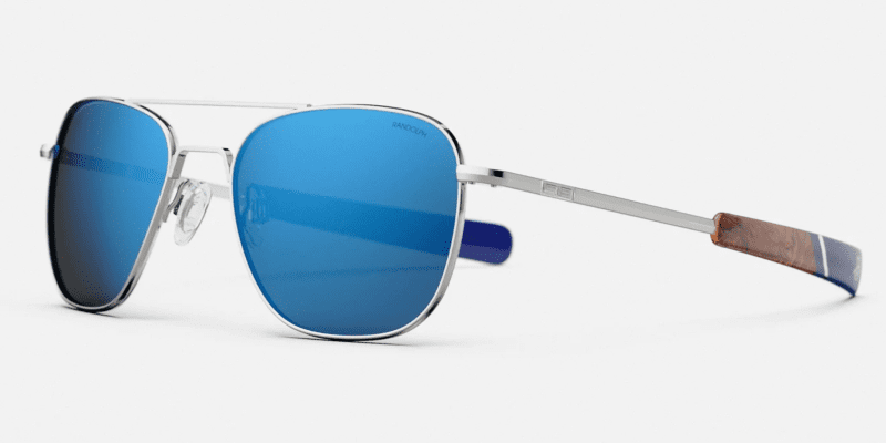 RandolphAviatorHolidayCollectionsunglassesGunmetalwithatlanticBluelensescorner