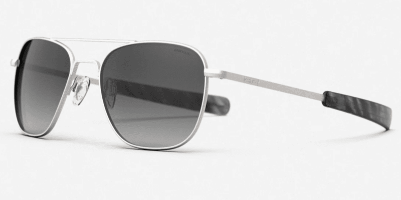 RandolphAviatorSatincollectionSunglassesSatinSilvercoastalgreycorner