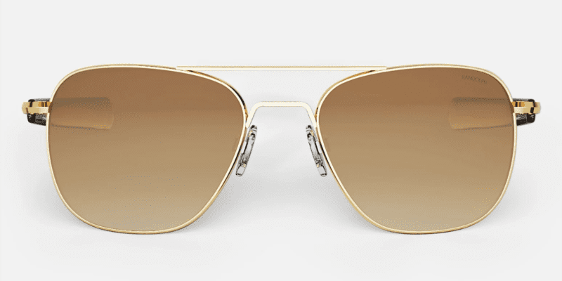 RandolphAviatorXLSunglassesAF38623KGoldCapeSandFront